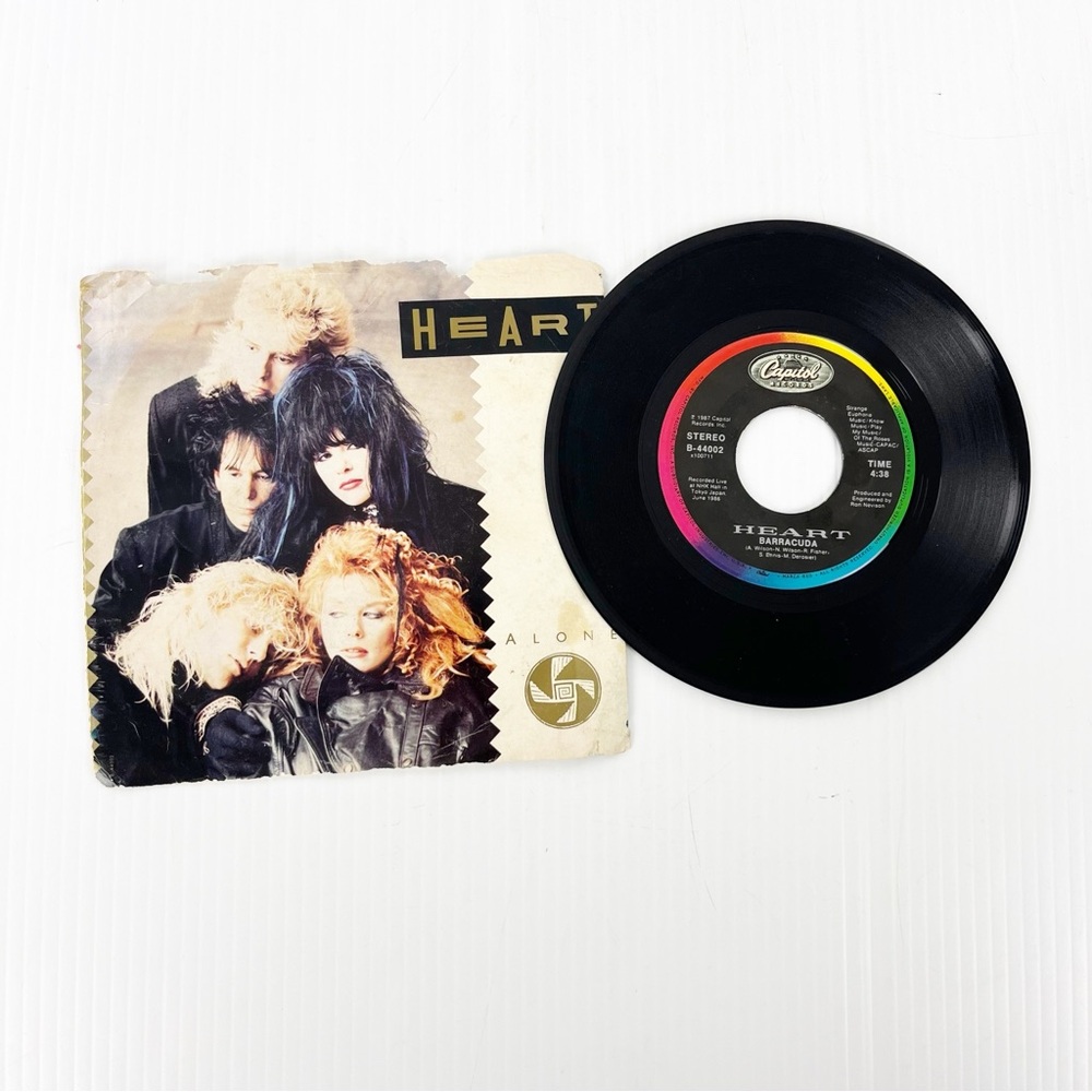 Heart Alone & Barracuda 1987 Capitol Records 45RPM